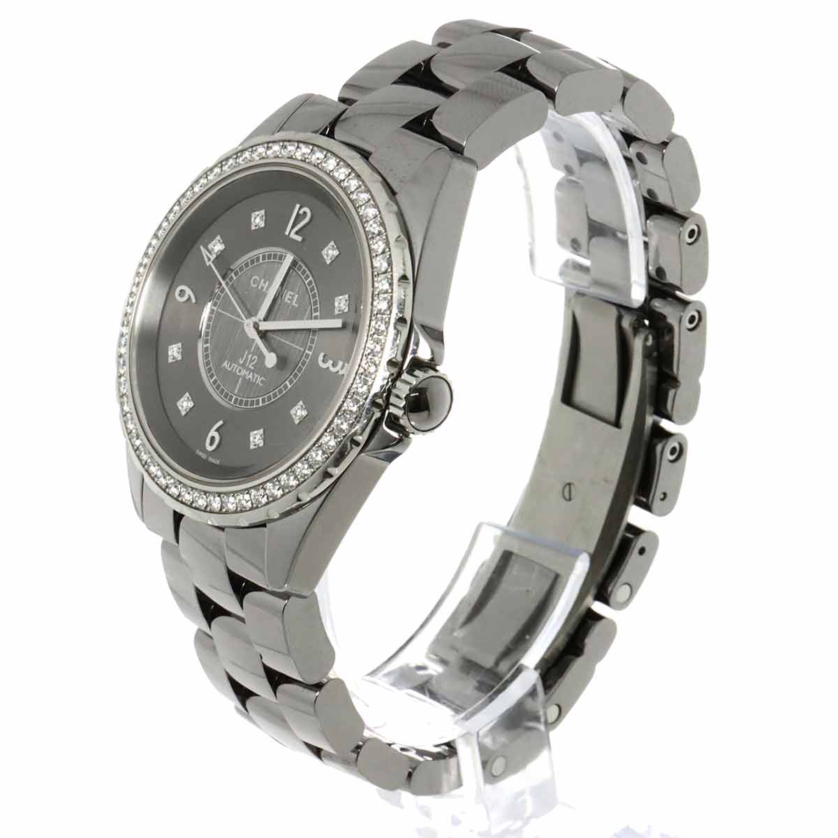J12 Chromatic H2566 Diamond Automatic Gray Dial Mens Watch
