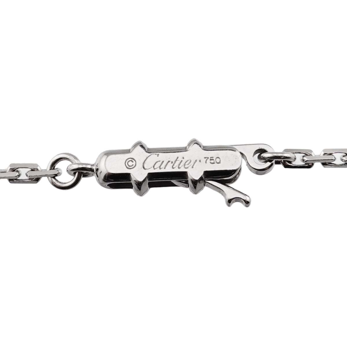 Diamond Cross Necklace 18K White Gold 750