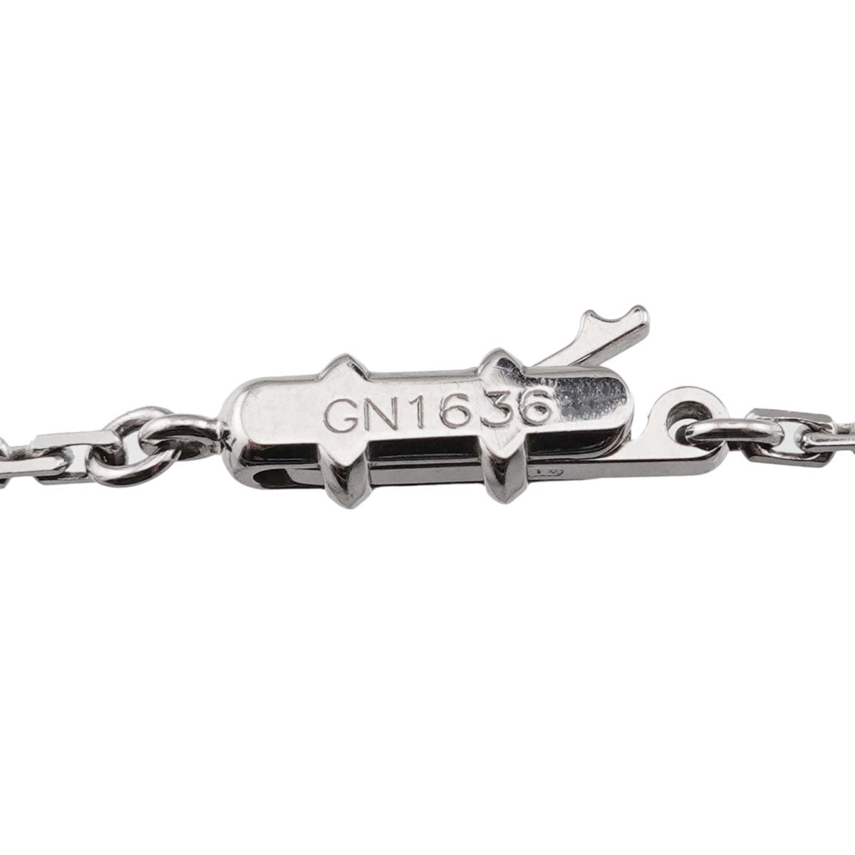 Diamond Cross Necklace 18K White Gold 750