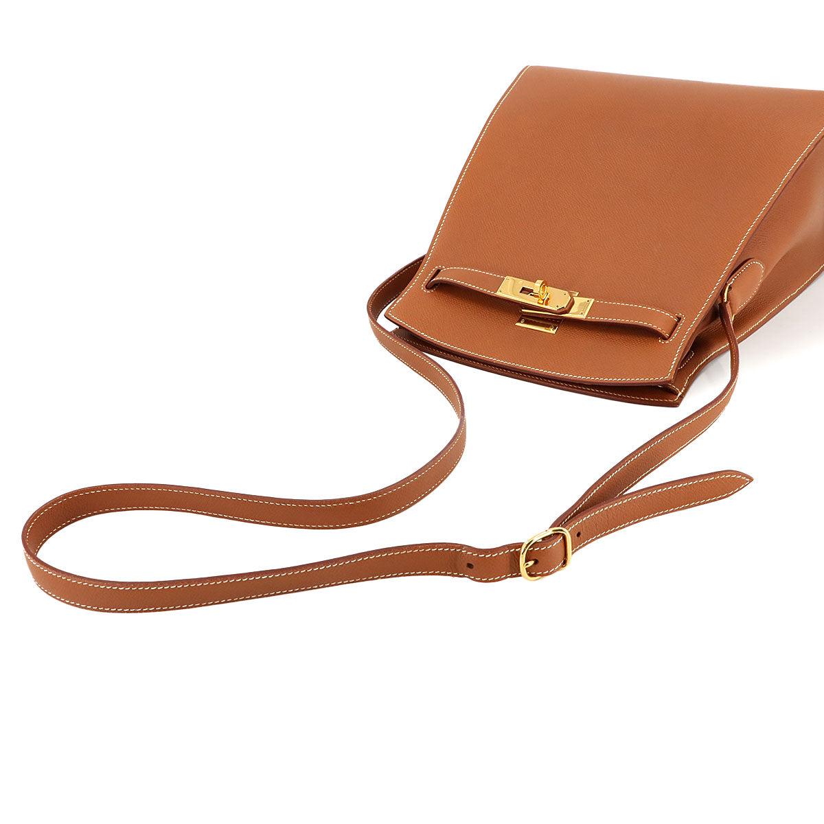 Kelly Sport MM Shoulder Bag Couchevel Epsom Gold Purse 90276904..