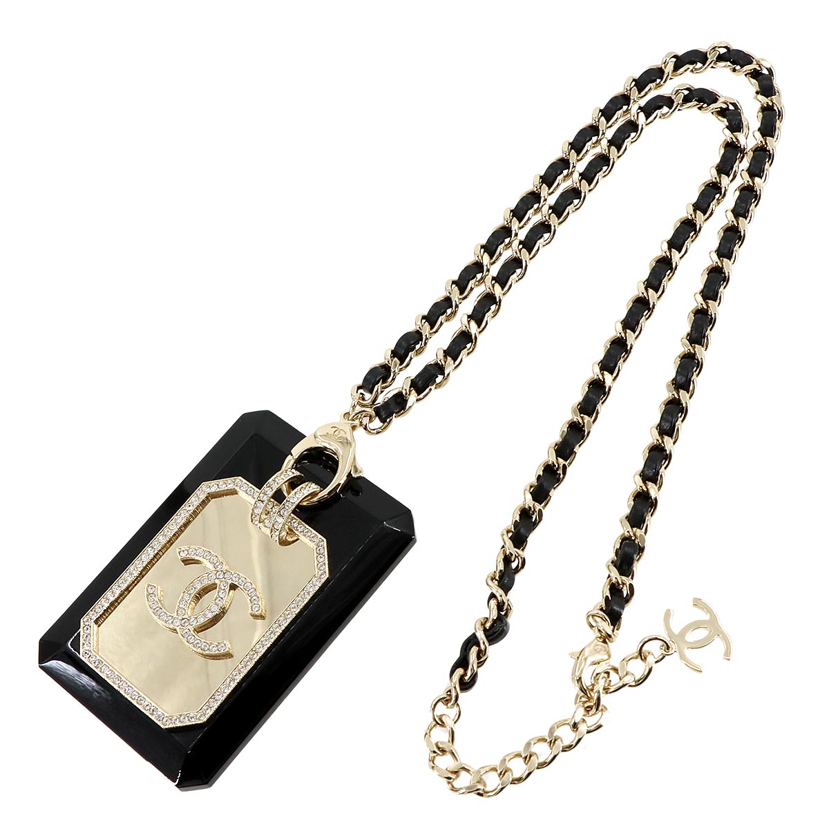 Card Case Plastic Black Gold Pass holder