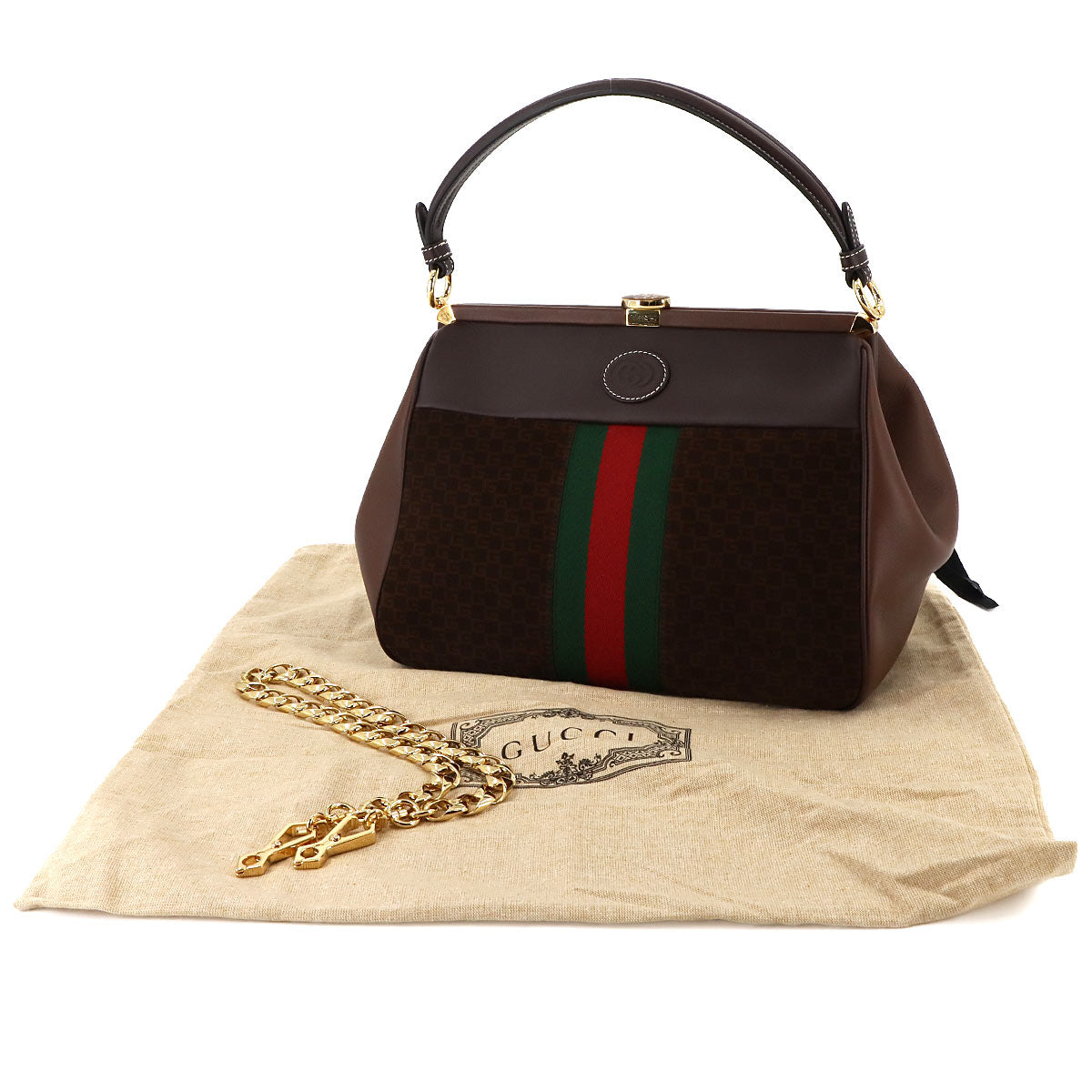 Ophidia 2way Hand Shoulder Bag Leather Suede Brown 726428 90277062