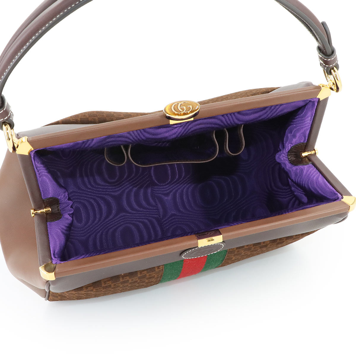 Ophidia 2way Hand Shoulder Bag Leather Suede Brown 726428 90277062