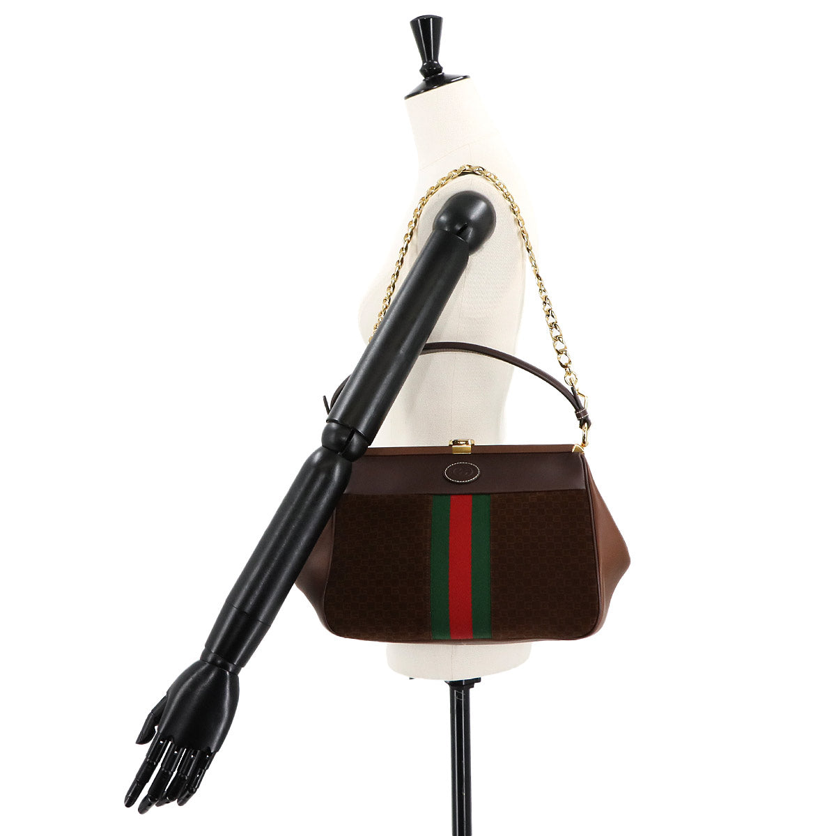 Ophidia 2way Hand Shoulder Bag Leather Suede Brown 726428 90277062