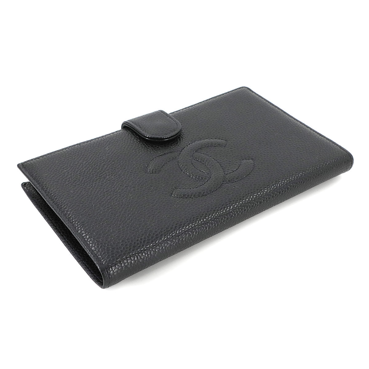 Long Wallet Leather Black A13498 Coco Logos Vintage