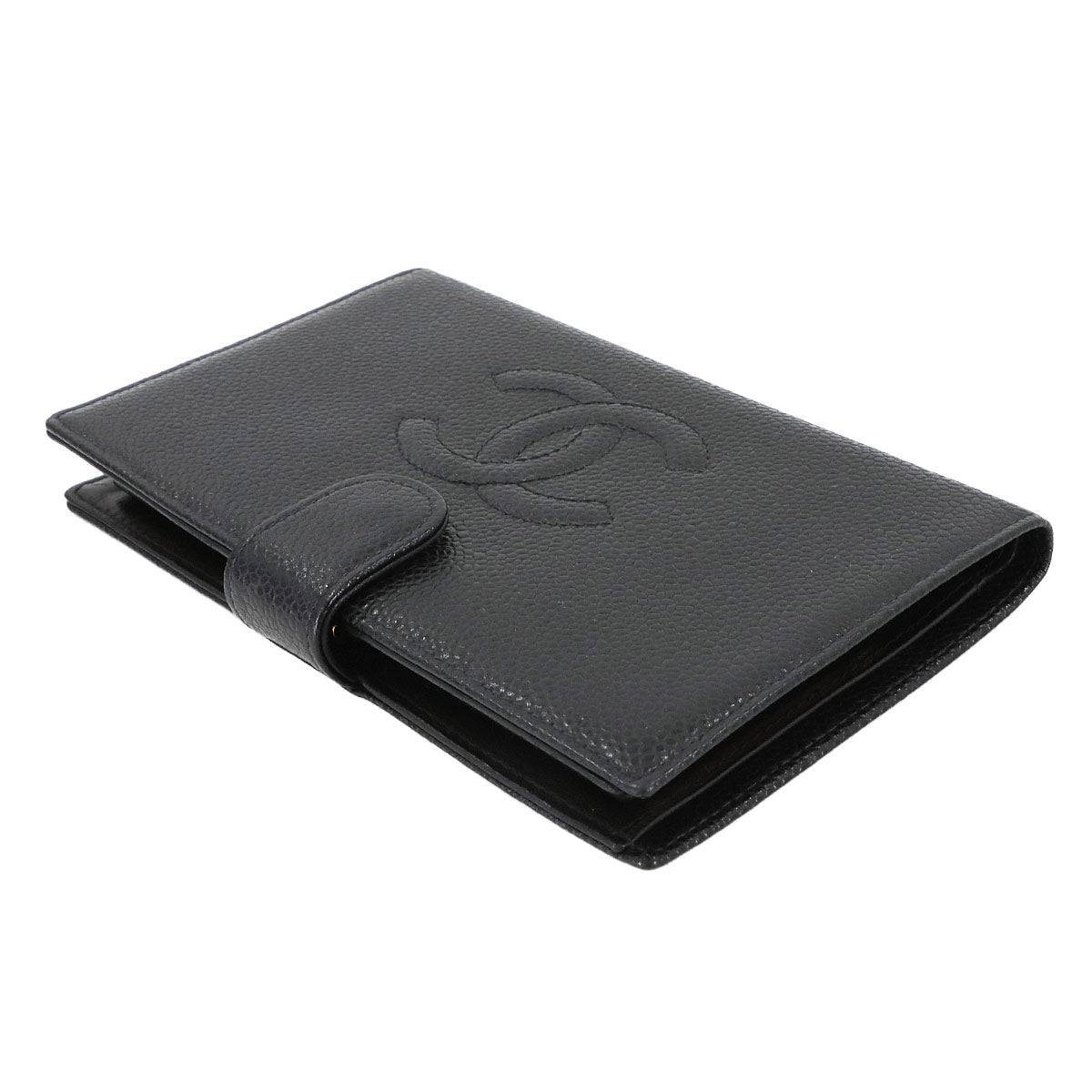 Long Wallet Leather Black A13498 Coco Logos Vintage