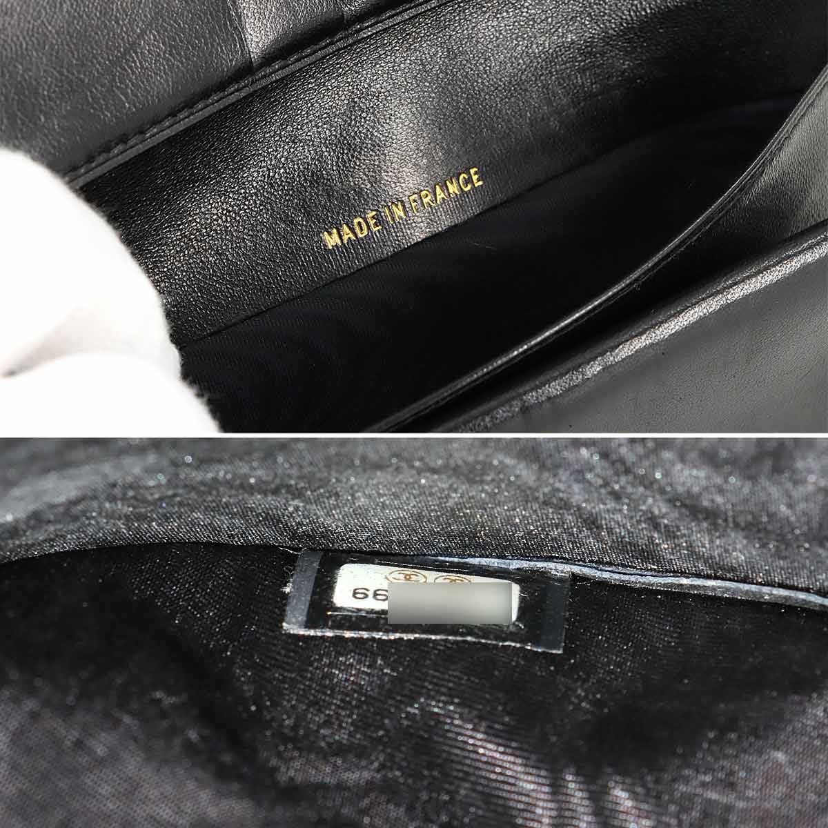 Long Wallet Leather Black A13498 Coco Logos Vintage