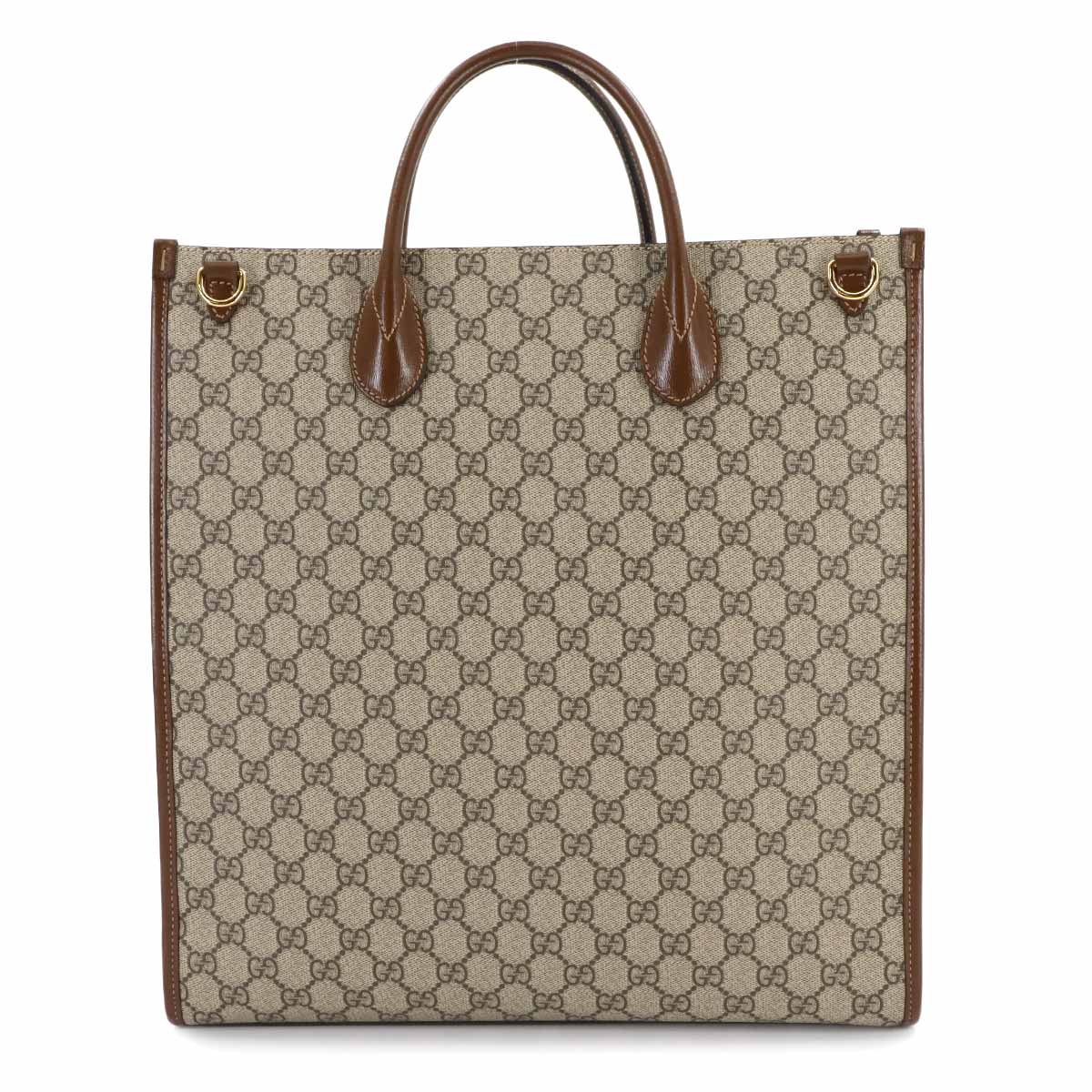 GUCCI Interlocking G 2way Tote Shoulder Bag GG Supreme canvas 674155
