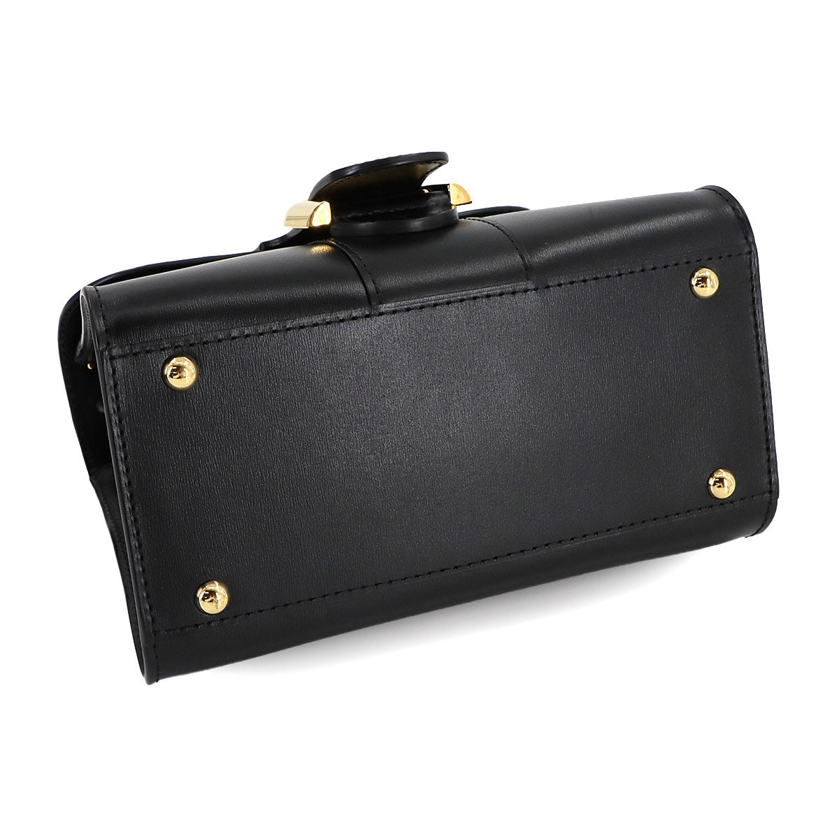 Brillant Mini 2way Hand Shoulder Bag Leather Black Purse