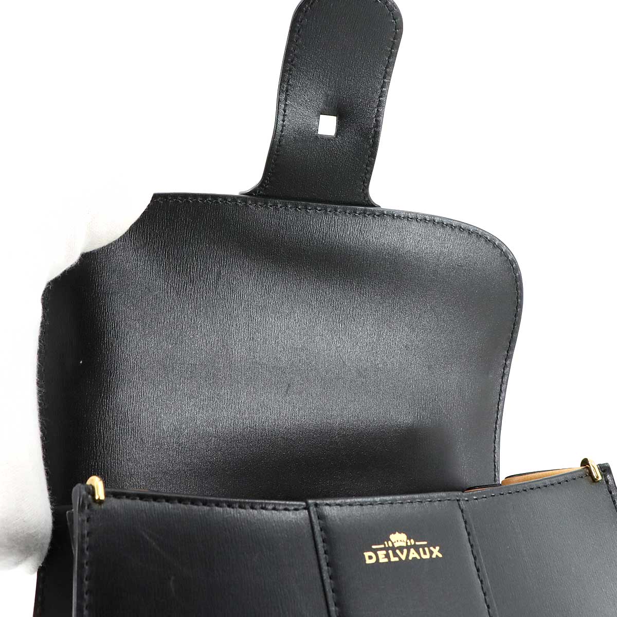 Brillant Mini 2way Hand Shoulder Bag Leather Black Purse