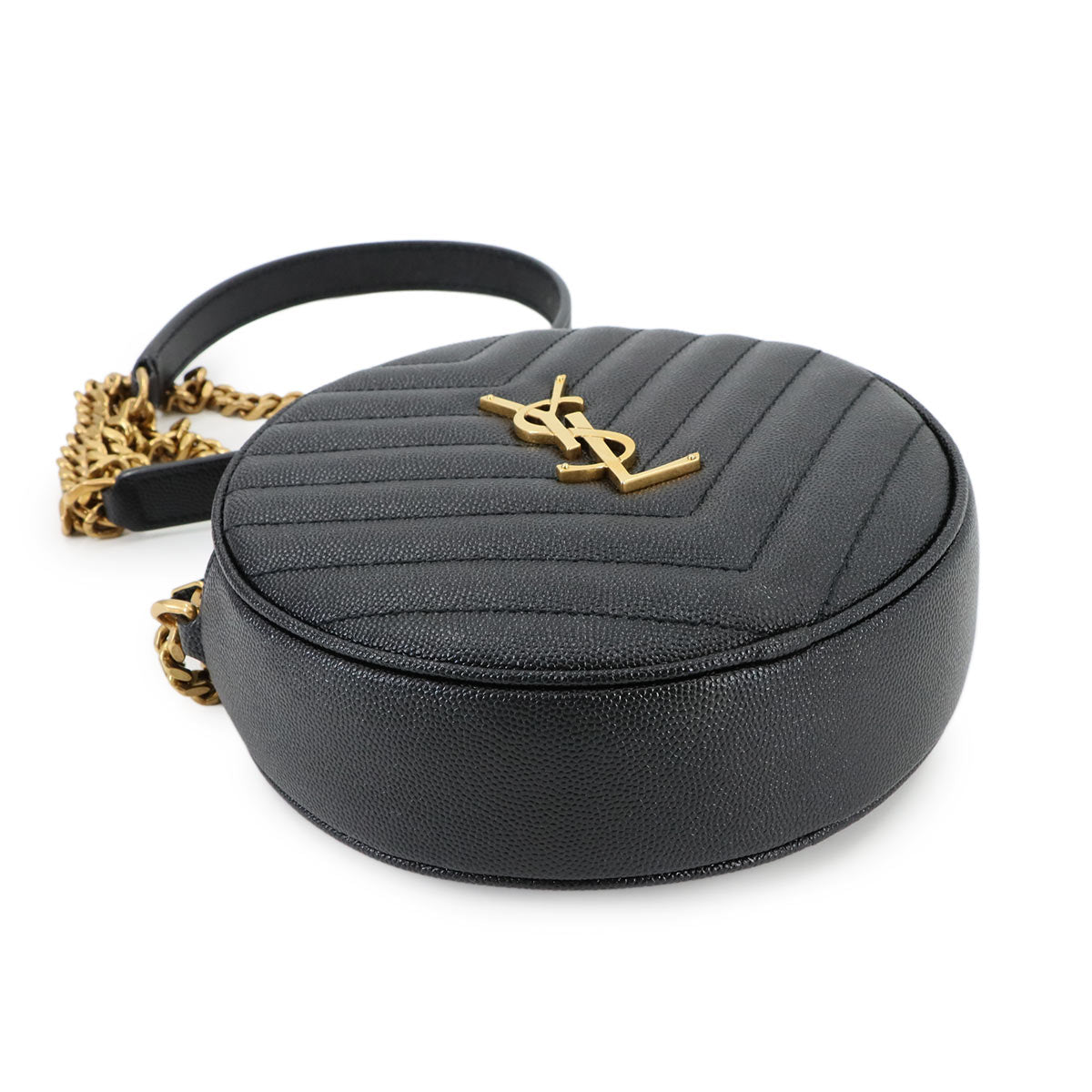 Vinyle Round Camera Shoulder Bag Leather 610436