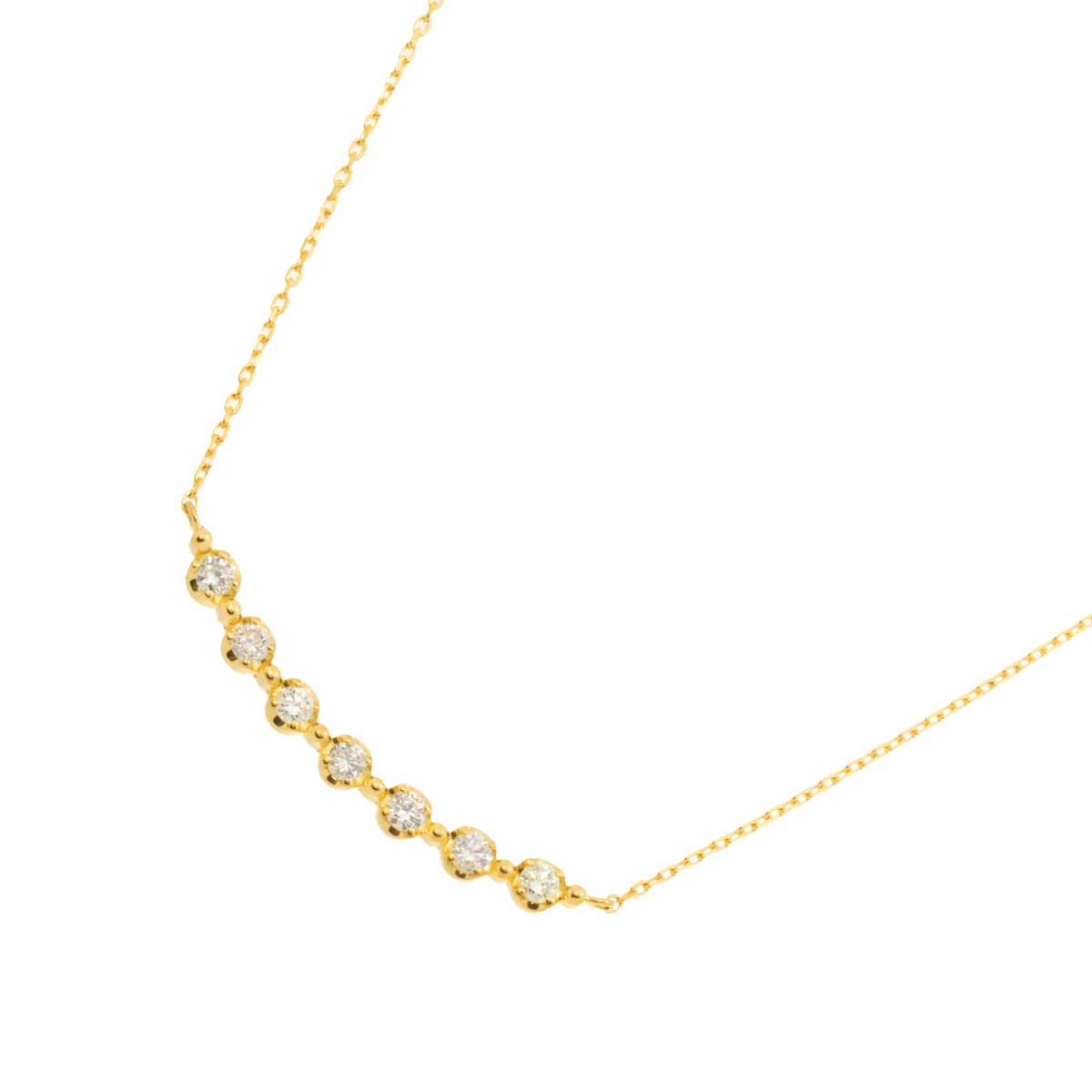 Vendome Aoyama Diamond 0.15ct Necklace 18K Yellow Gold 750