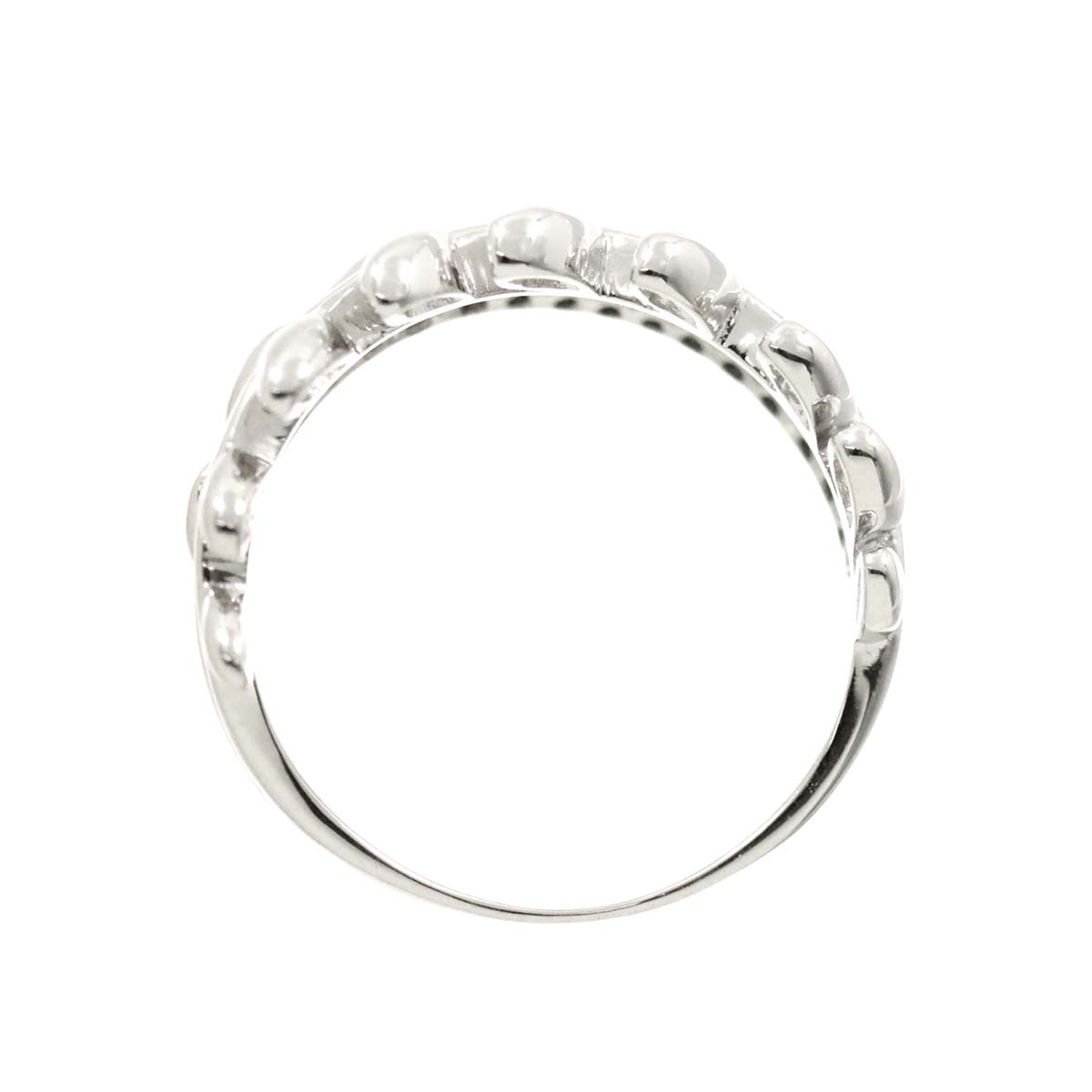 Diamond 0.19ct Ring 18K K18 WG White Gold size7.75-8(US)