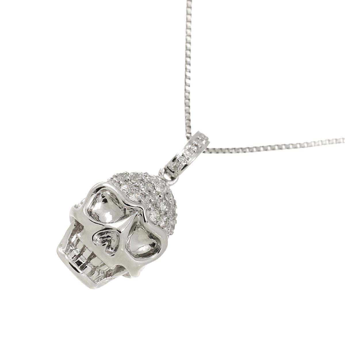 Diamond 0.62ct Necklace 18K WG White Gold 750