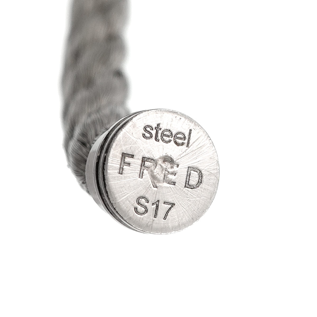 FRED Force 10 Bracelet LM 18K White Gold 750 Steel size17