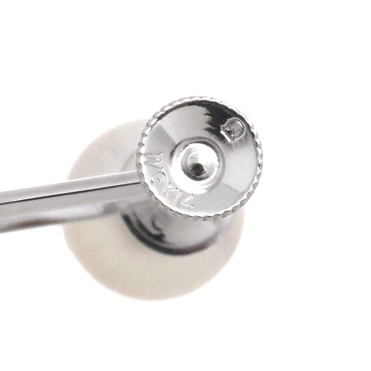 MIKIMOTO Akoya Pearl 7.5mm Earrings 14K White Gold 585