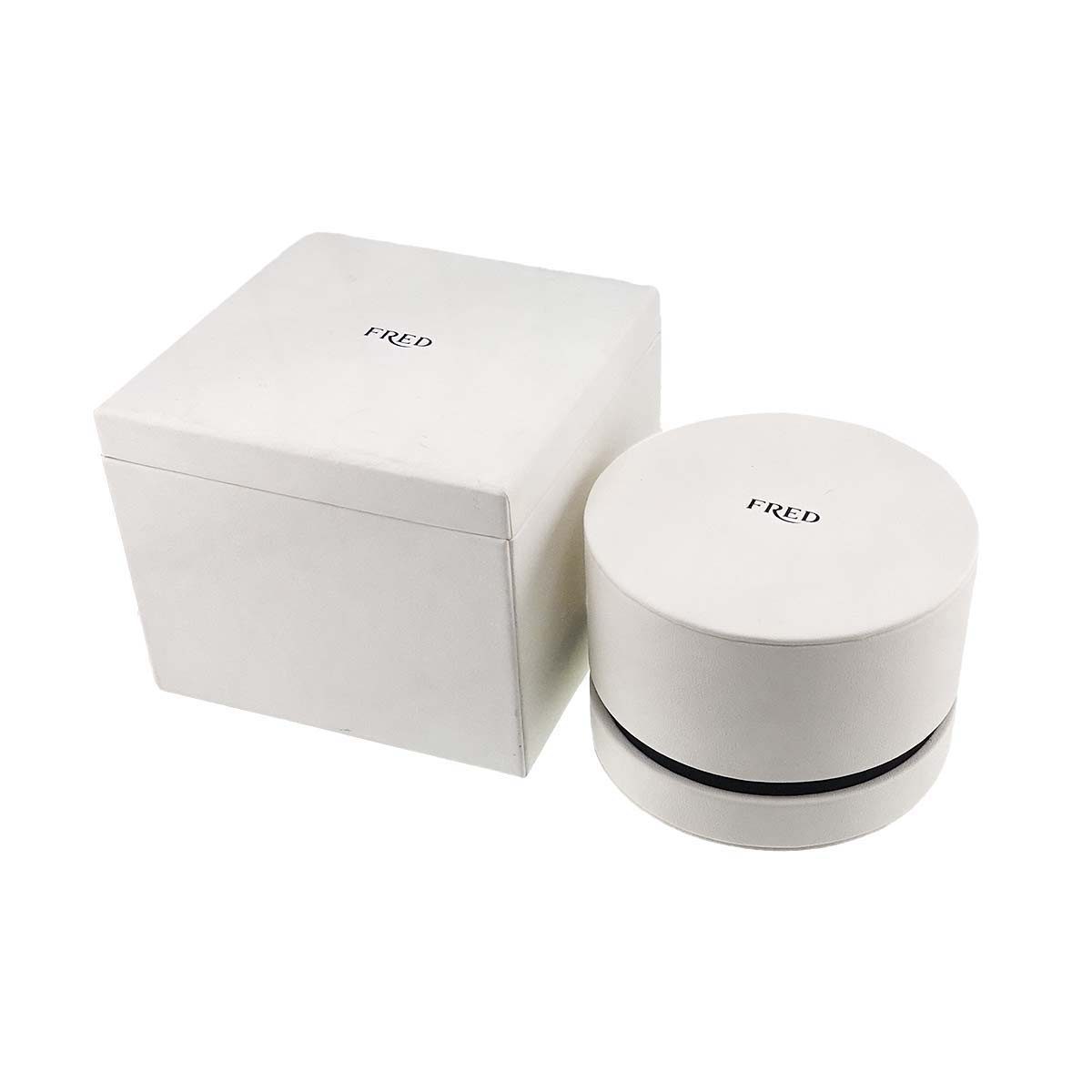 FRED Force 10 Duo Half Diamond Ring 18K Pink Gold Size49 4.75-5(US)