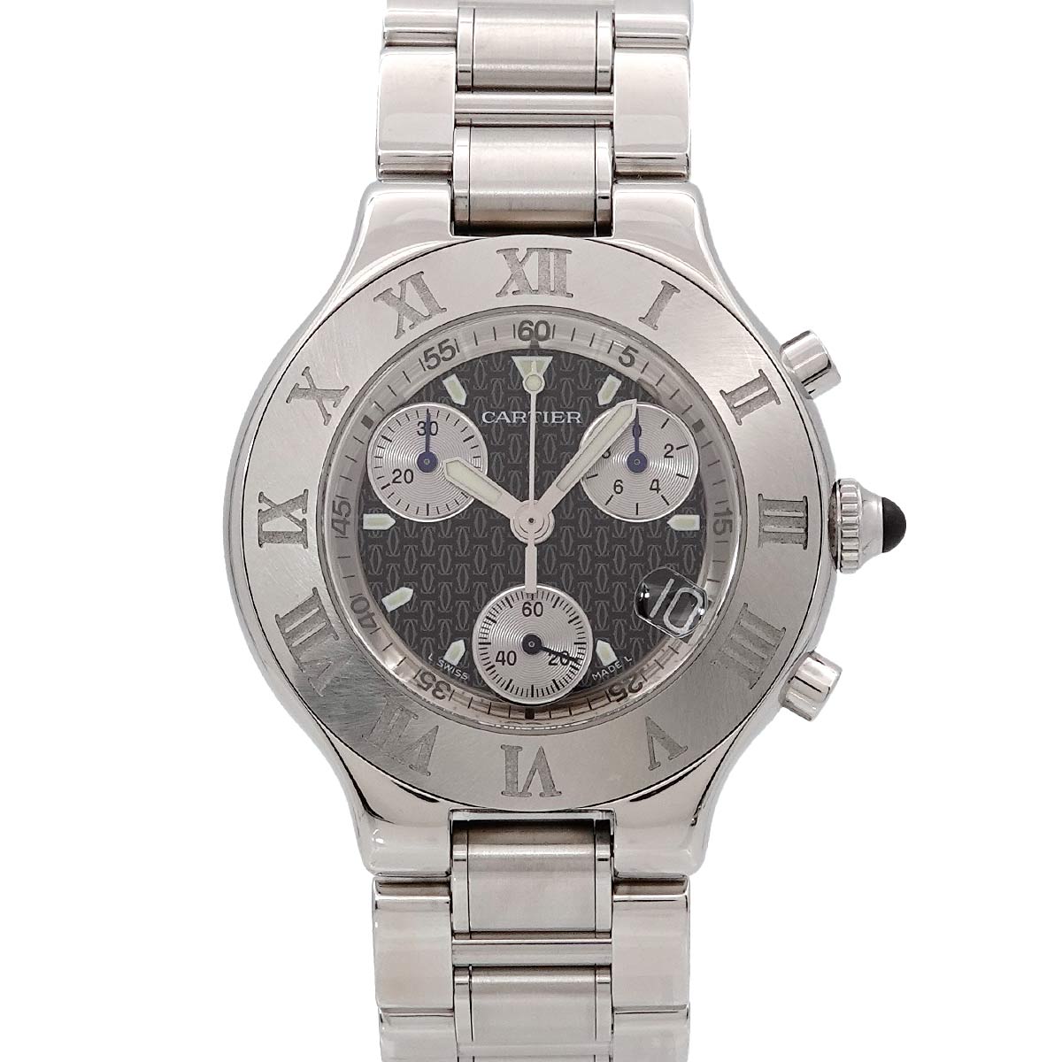 Must 21 Chronoscaph W10172T2 Chronograph Quartz Black Dial