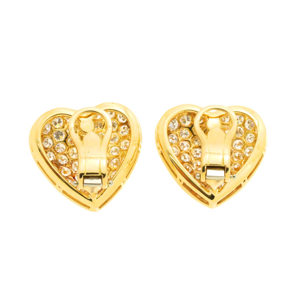 Diamond 2.70ct/2.70ct Earrings 18K K18 YG 750