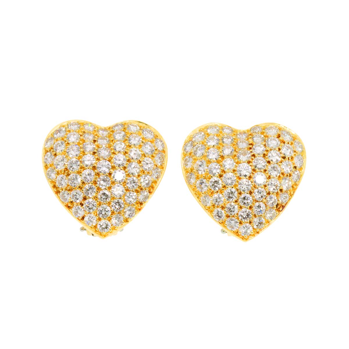 Diamond 2.70ct/2.70ct Earrings 18K K18 YG 750