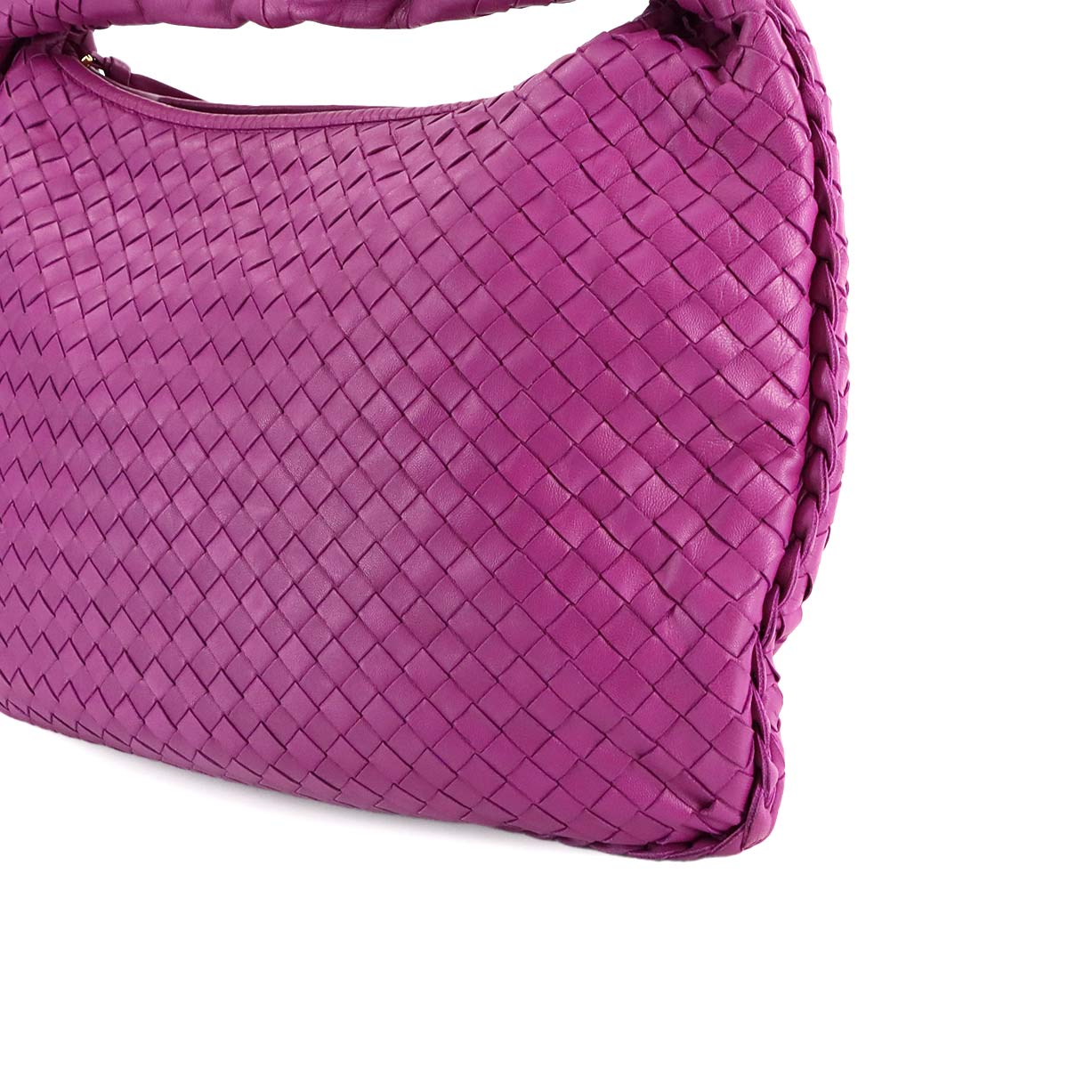 Intrecciato Shoulder Bag Leather Purple 115653