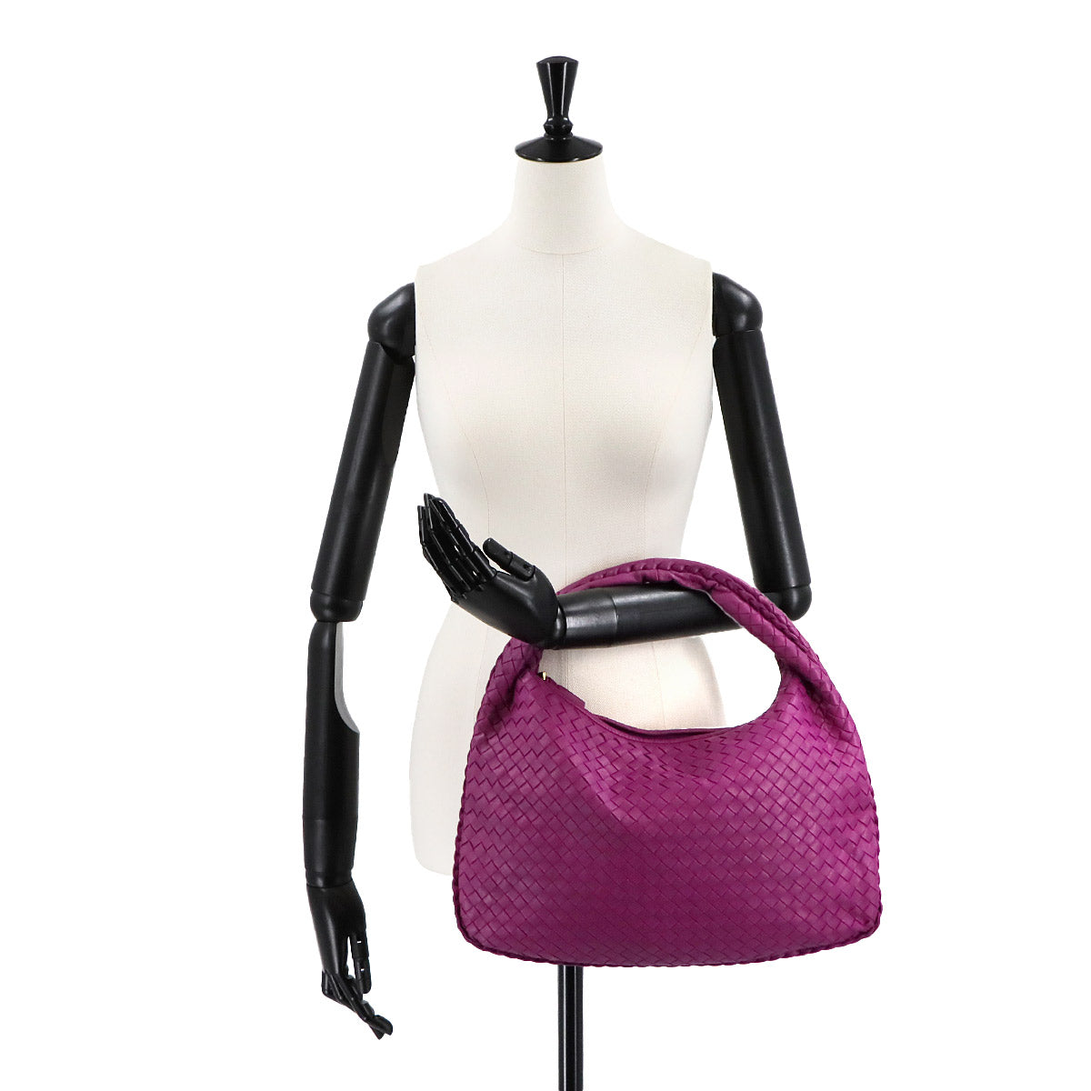 Intrecciato Shoulder Bag Leather Purple 115653