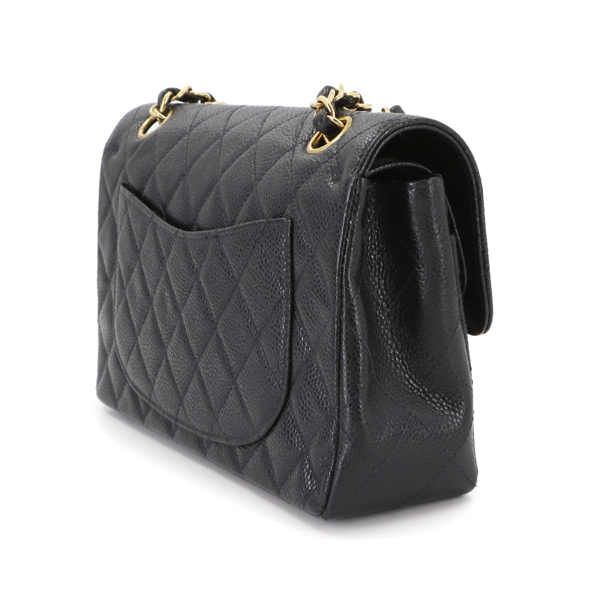 Matelasse 23 Chain Shoulder Bag Leather Black A01113