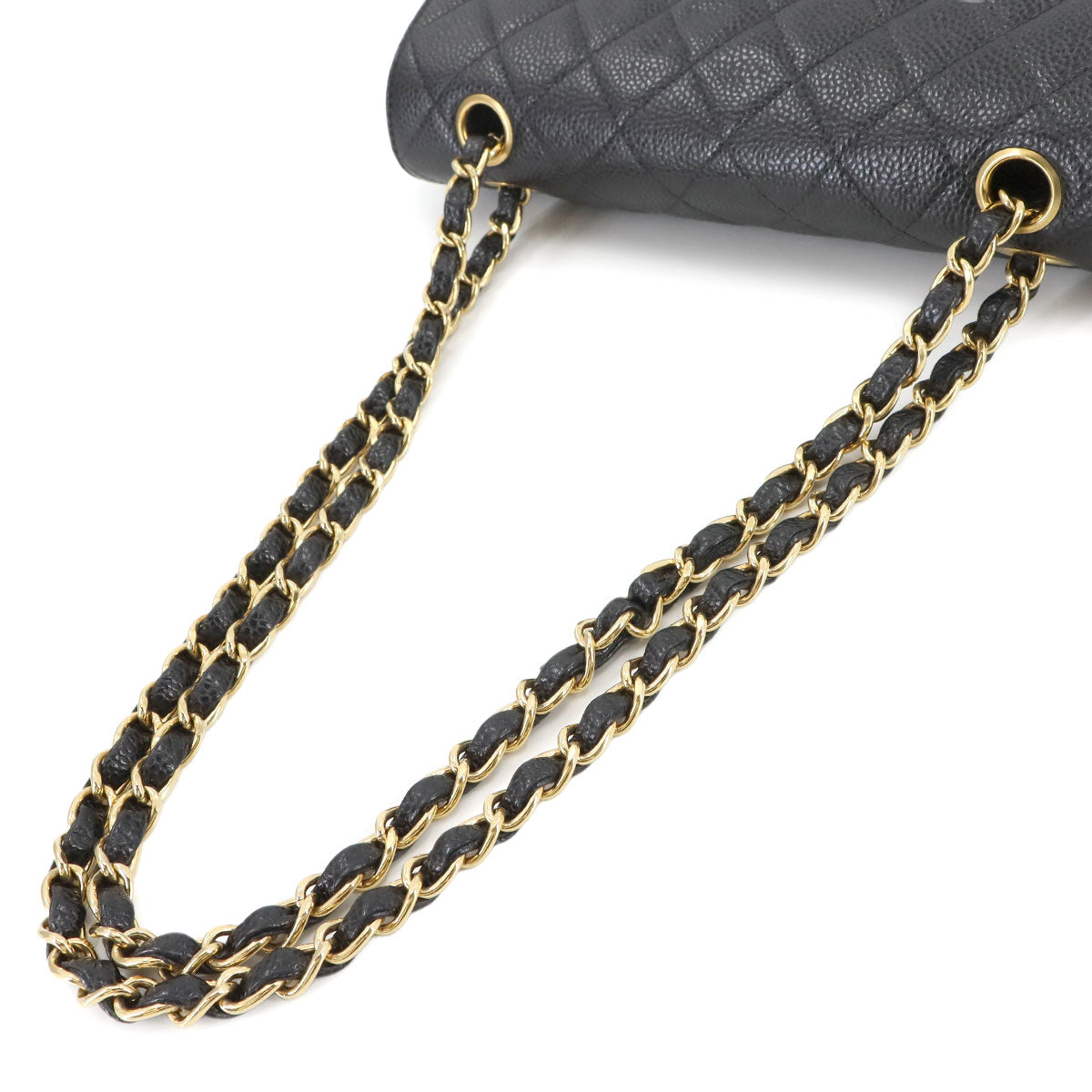 Matelasse 23 Chain Shoulder Bag Leather Black A01113