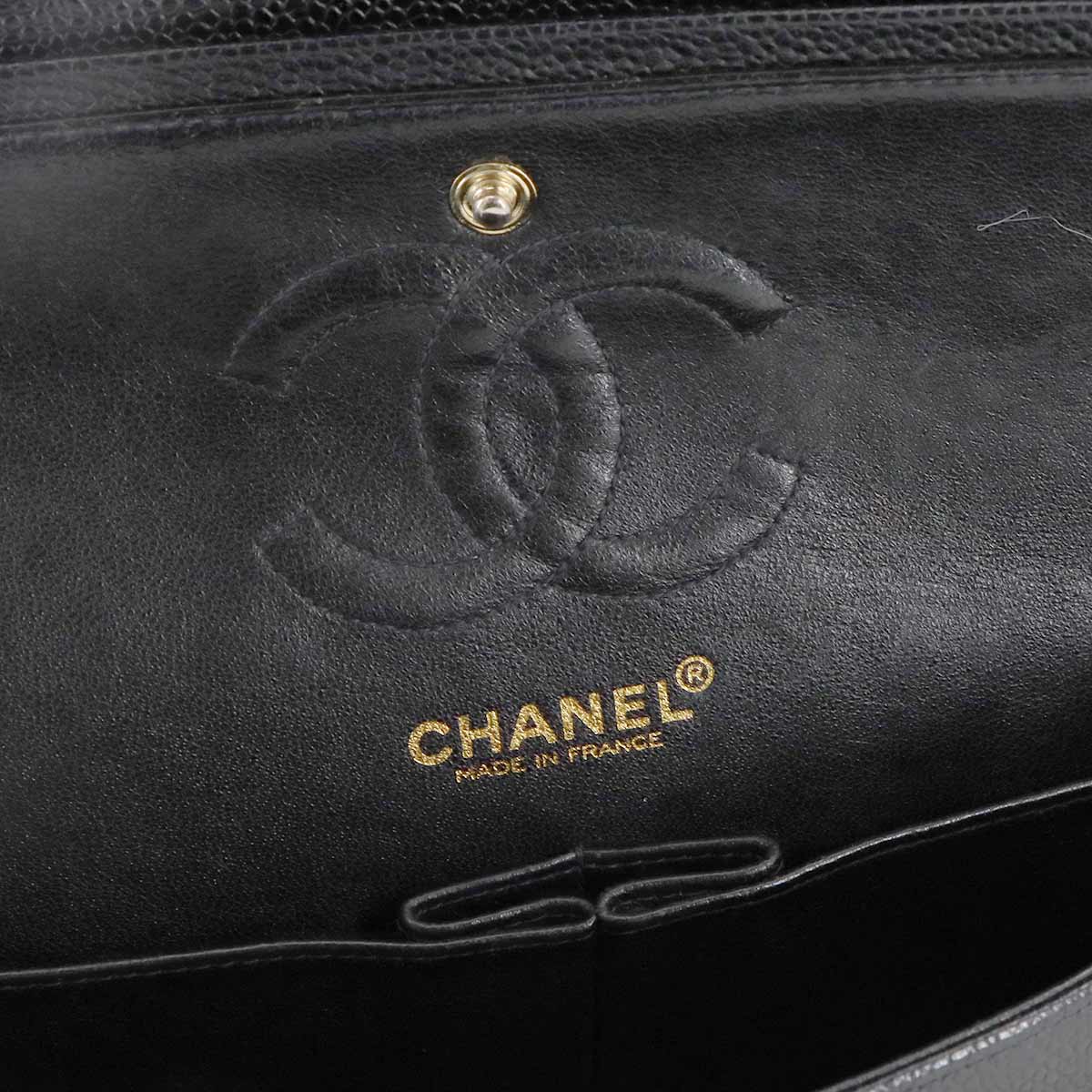 Matelasse 23 Chain Shoulder Bag Leather Black A01113