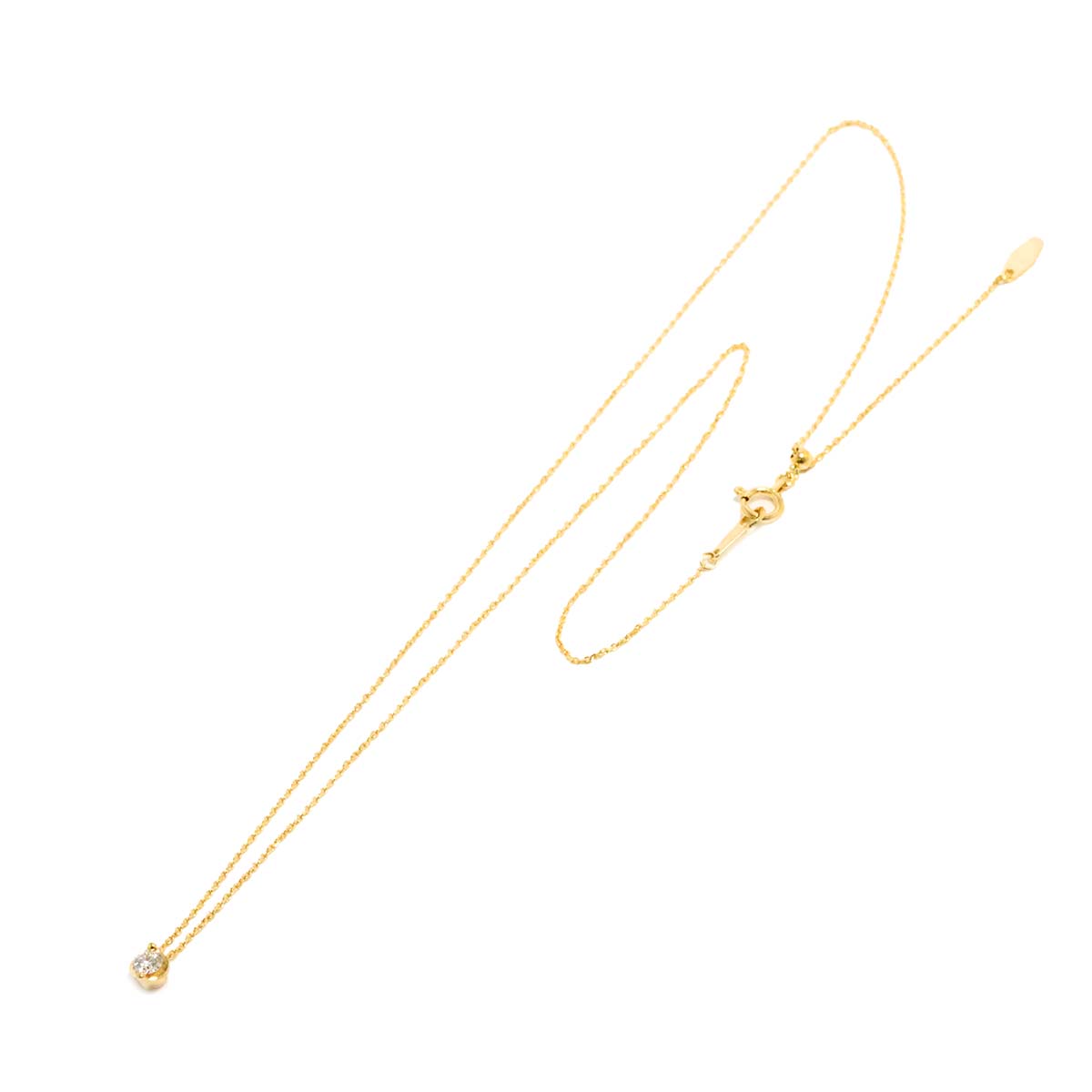 Vendome Aoyama Diamond 0.143ct Necklace 18K Yellow Gold 750