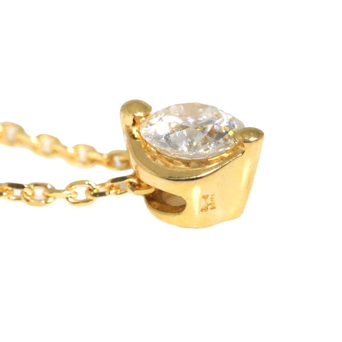 Vendome Aoyama Diamond 0.143ct Necklace 18K Yellow Gold 750