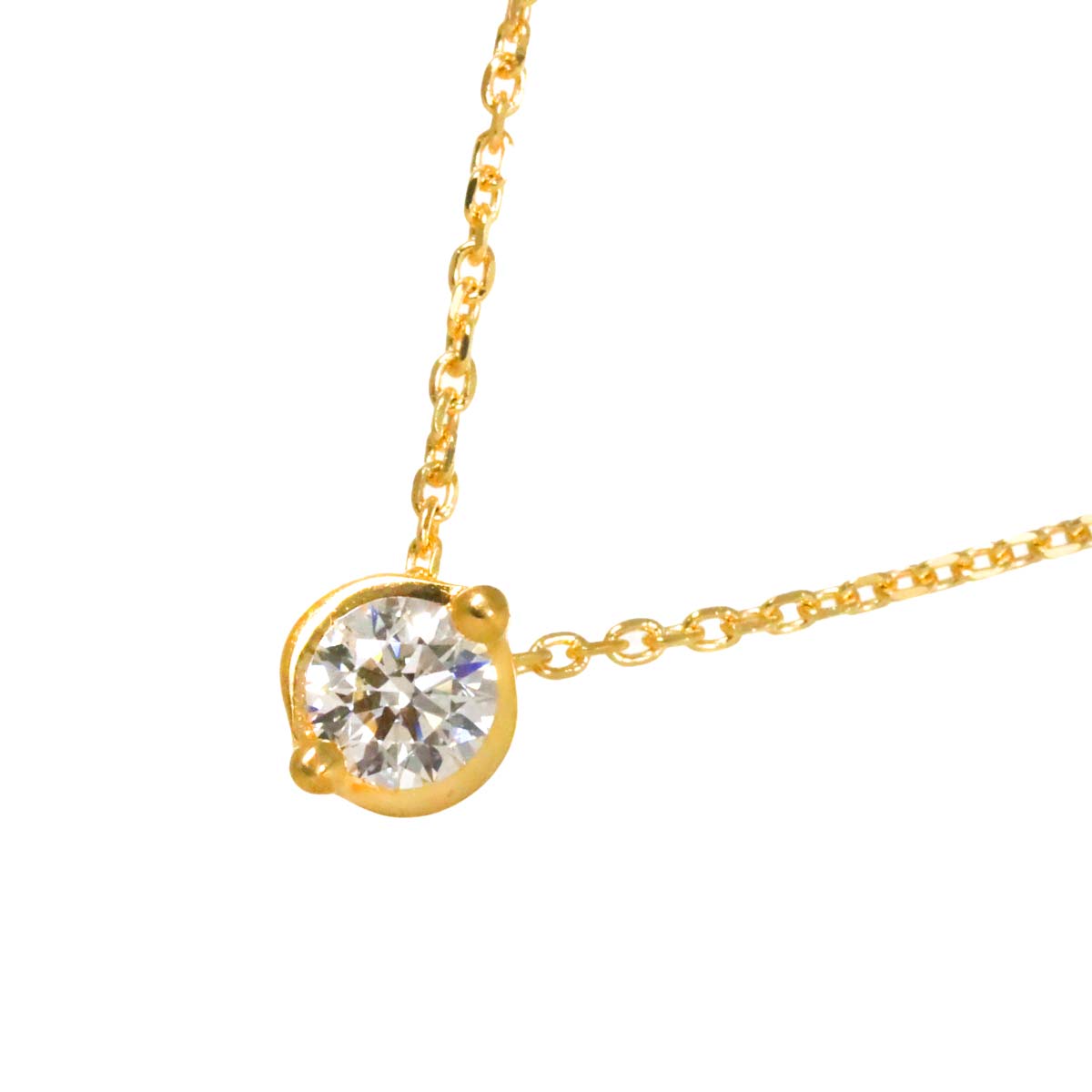 Vendome Aoyama Diamond 0.143ct Necklace 18K Yellow Gold 750