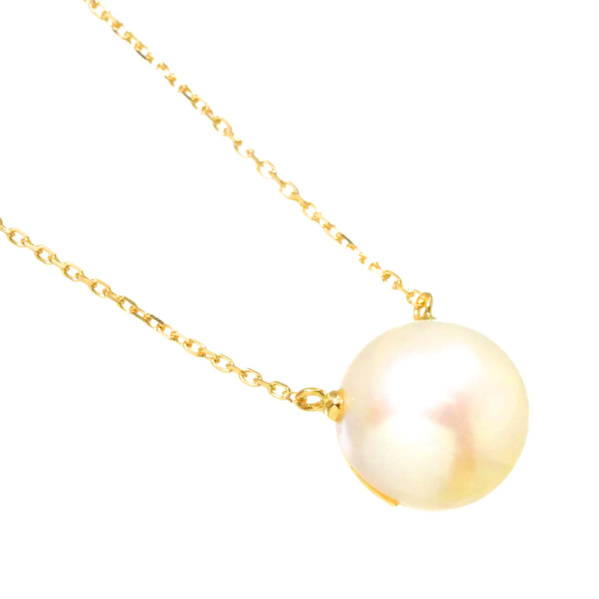 M/G Mabe Pearl 11.0mm Necklace 18K YG 750