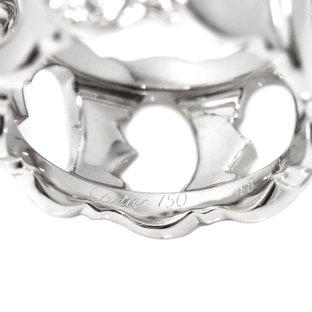 C De Diamond Ring 18K White Gold 750 size48 4.5(US)