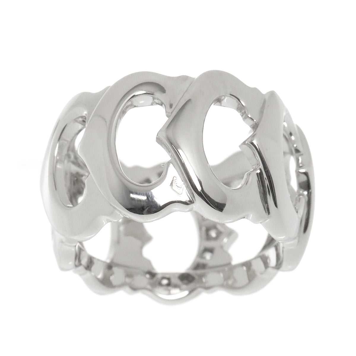 C De Diamond Ring 18K White Gold 750 size48 4.5(US)