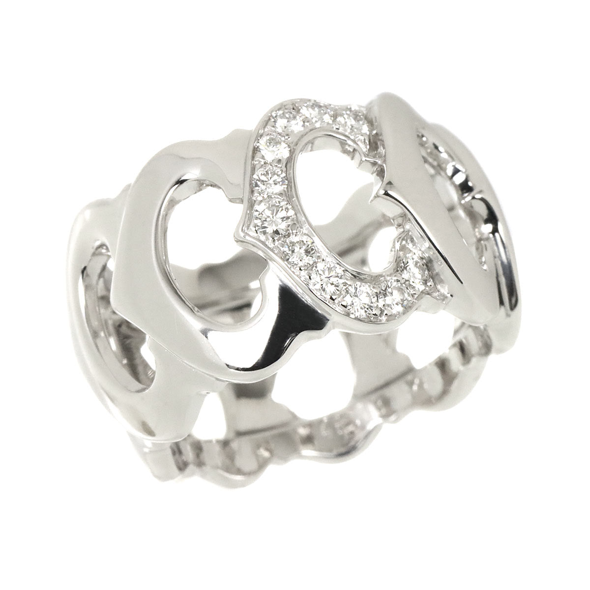 C De Diamond Ring 18K White Gold 750 size48 4.5(US)
