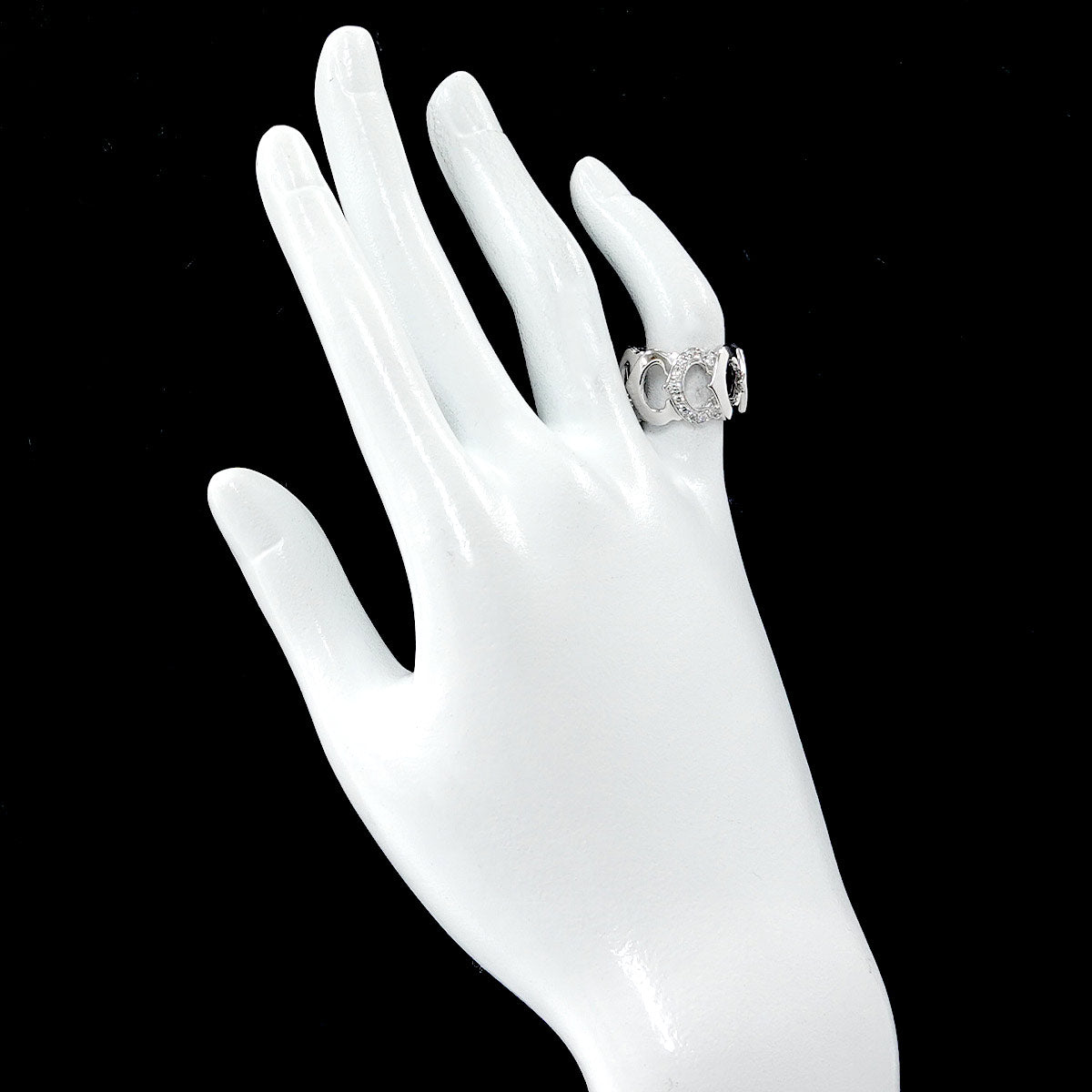 C De Diamond Ring 18K White Gold 750 size48 4.5(US)