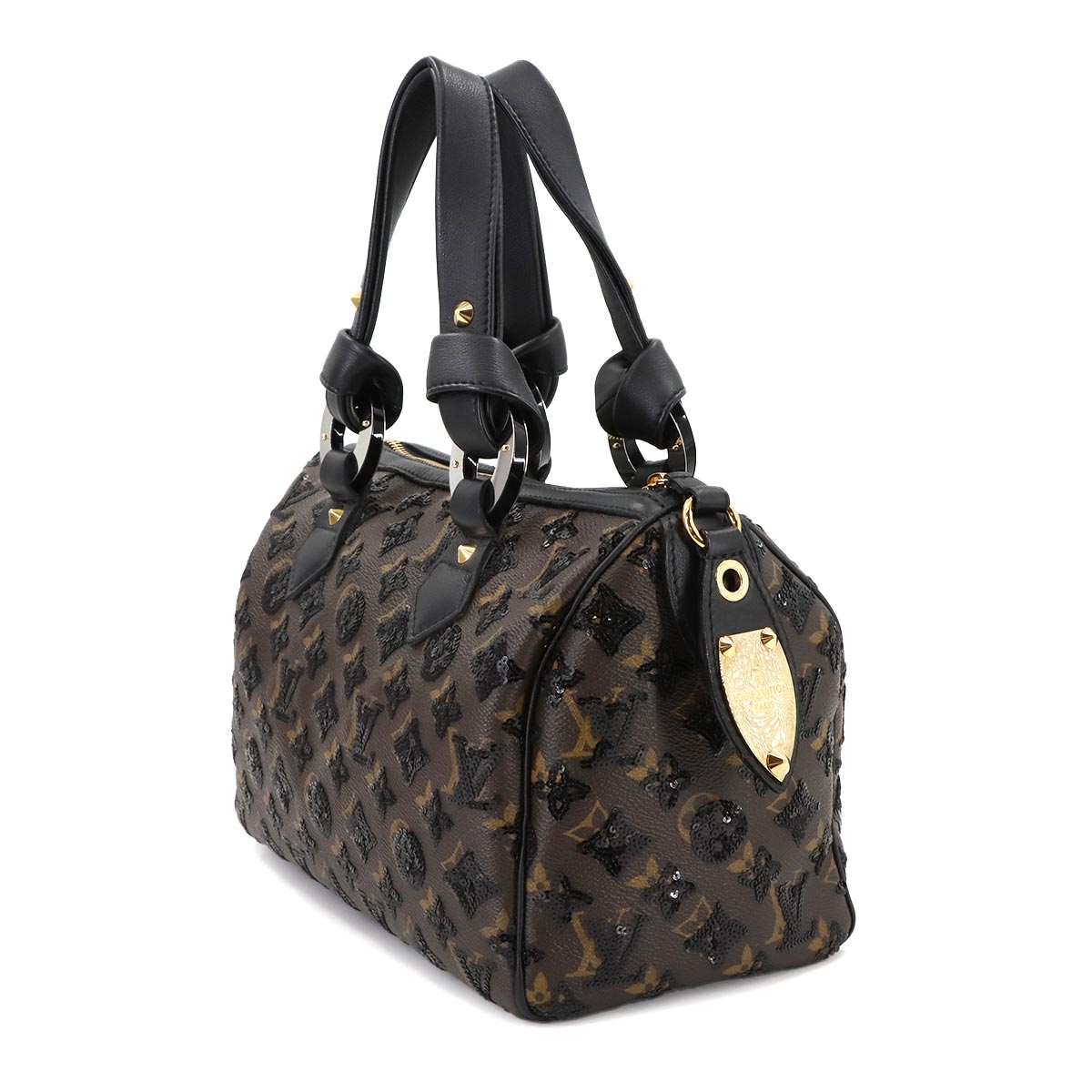 Monogram Eclipse Speedy 30 Hand Bag Brown Black M40243