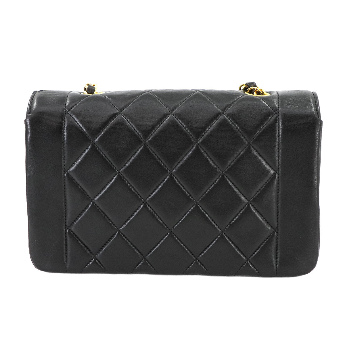 Diana Matelasse 22 Chain Shoulder Bag Leather A01164 Vintage