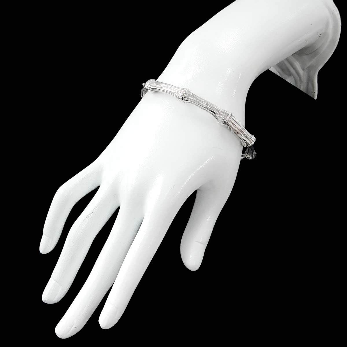 Bamboo Bangles Bracelet SV 925 Silver