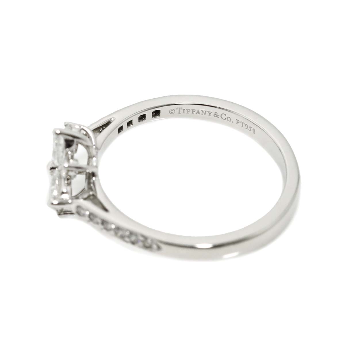 Diamond Flower Ring Platinum Size4.75-5(US)