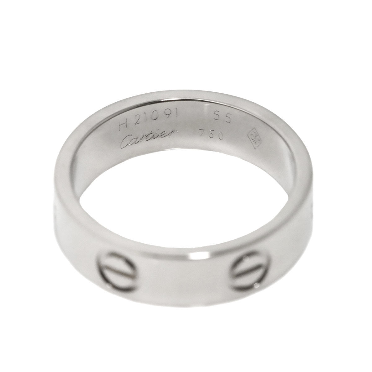 Cartier Love Ring 18K White Gold 750 size55 6.75-(US)