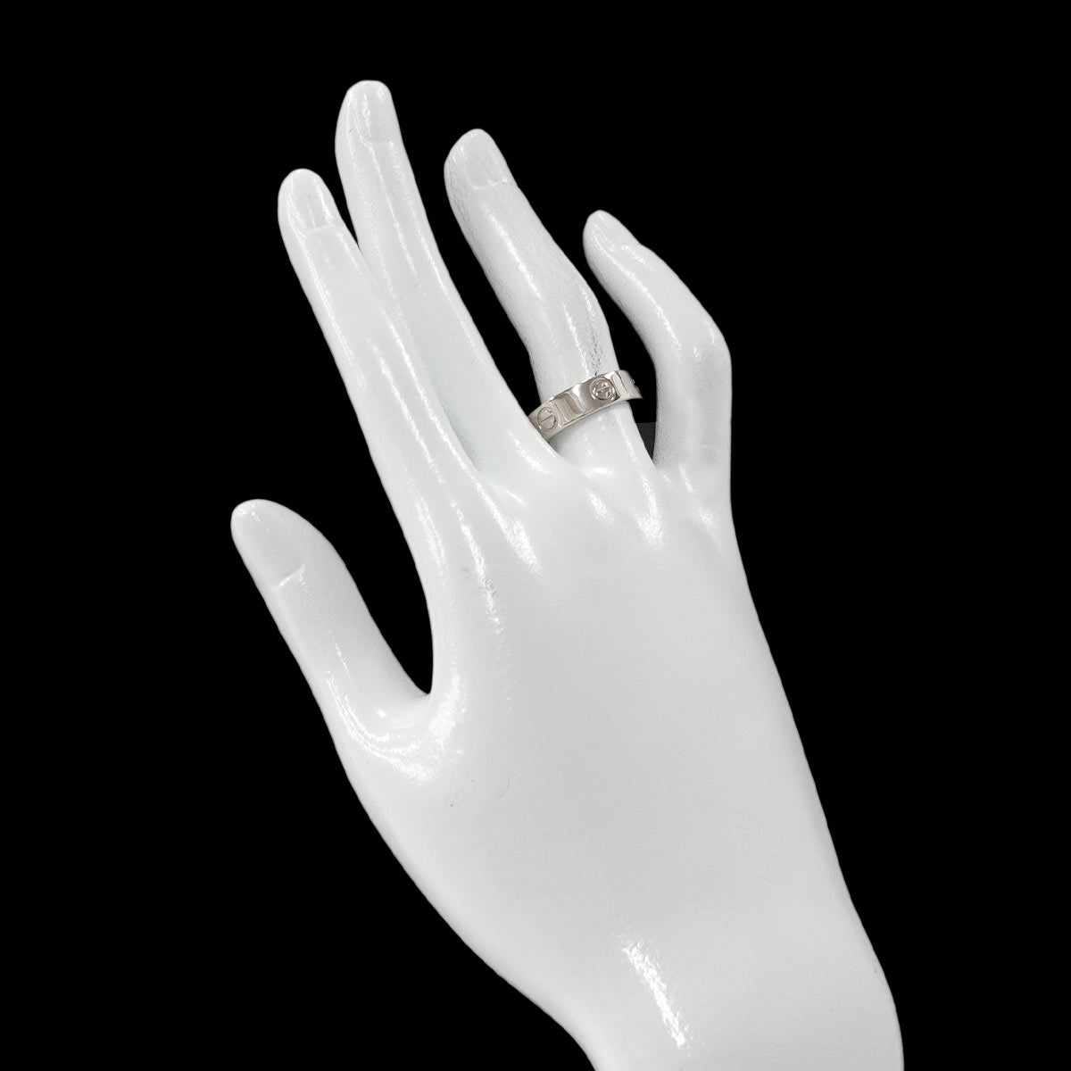 Cartier Love Ring 18K White Gold 750 size55 6.75-(US)