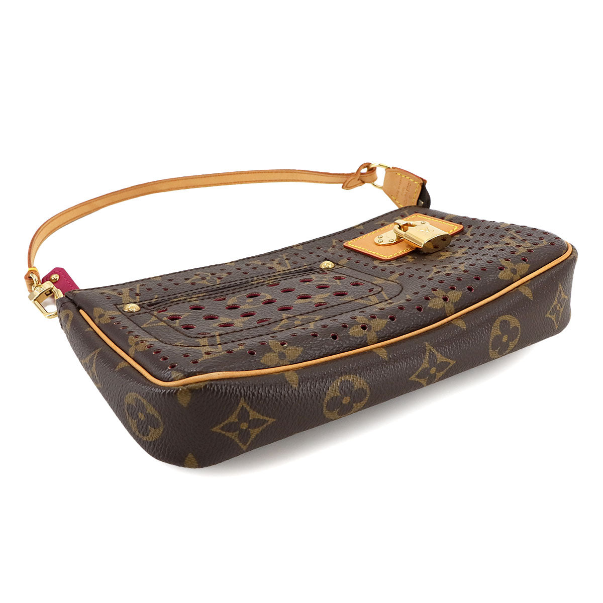 LOUIS VUITTON Monogram Perfo Pochette Accessoire Hand Bag M95183