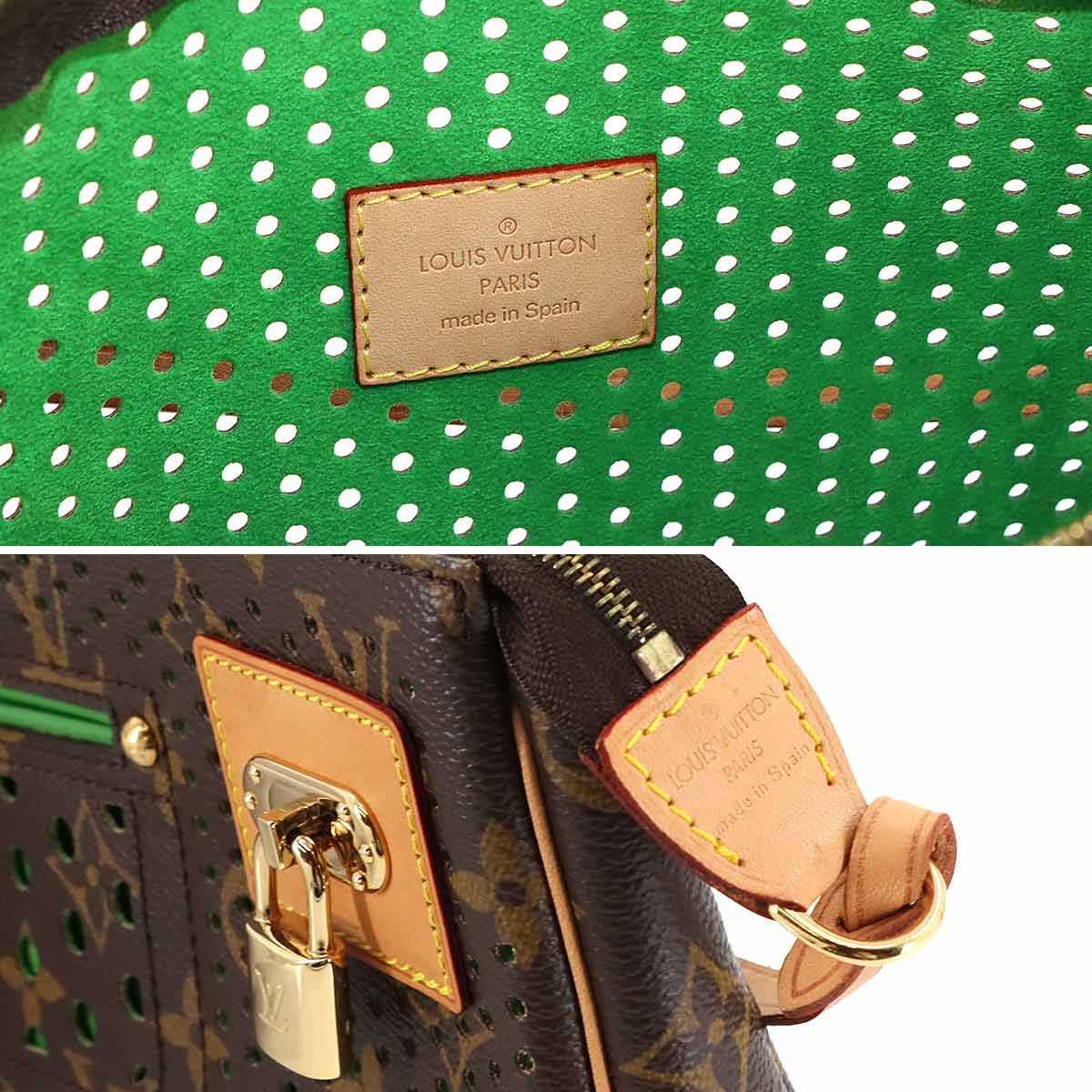 Monogram Perfo Pochette Accessories Hand Bag Vert M95184 90278687