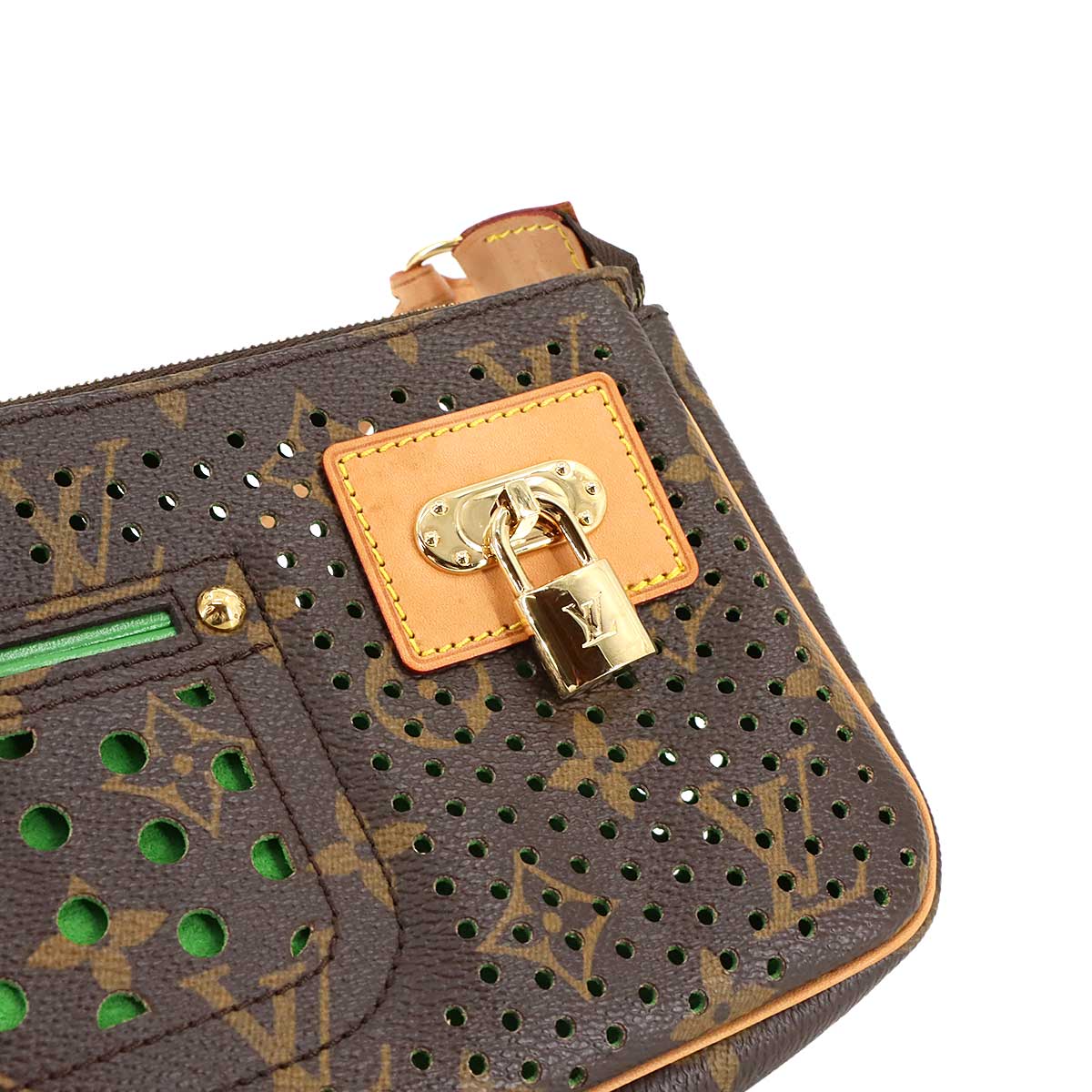 Monogram Perfo Pochette Accessories Hand Bag Vert M95184 90278687