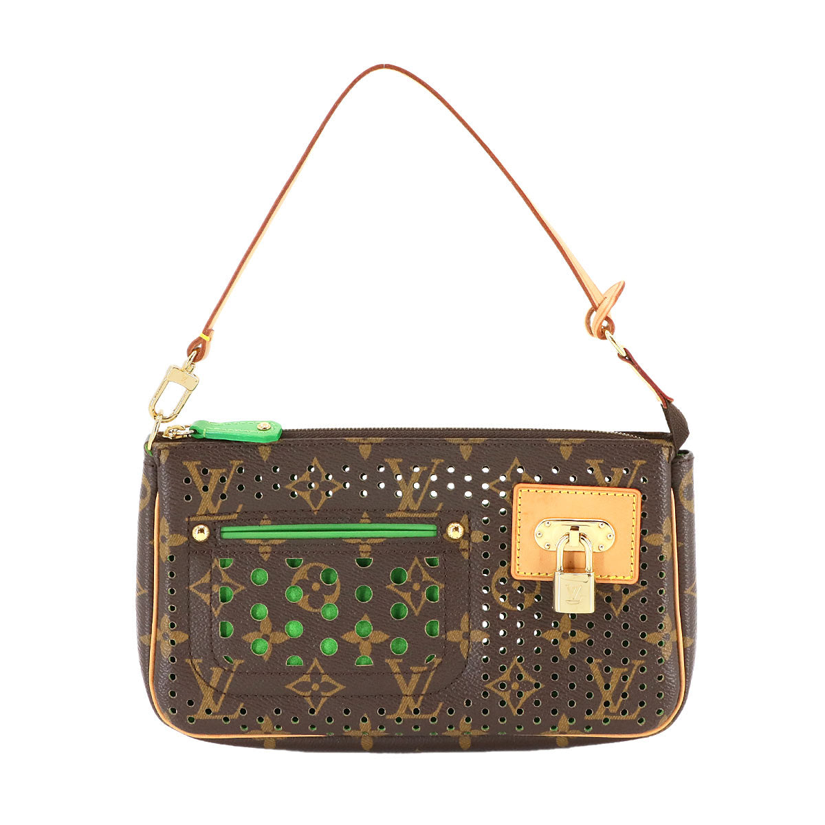 Monogram Perfo Pochette Accessories Hand Bag Vert M95184 90278687