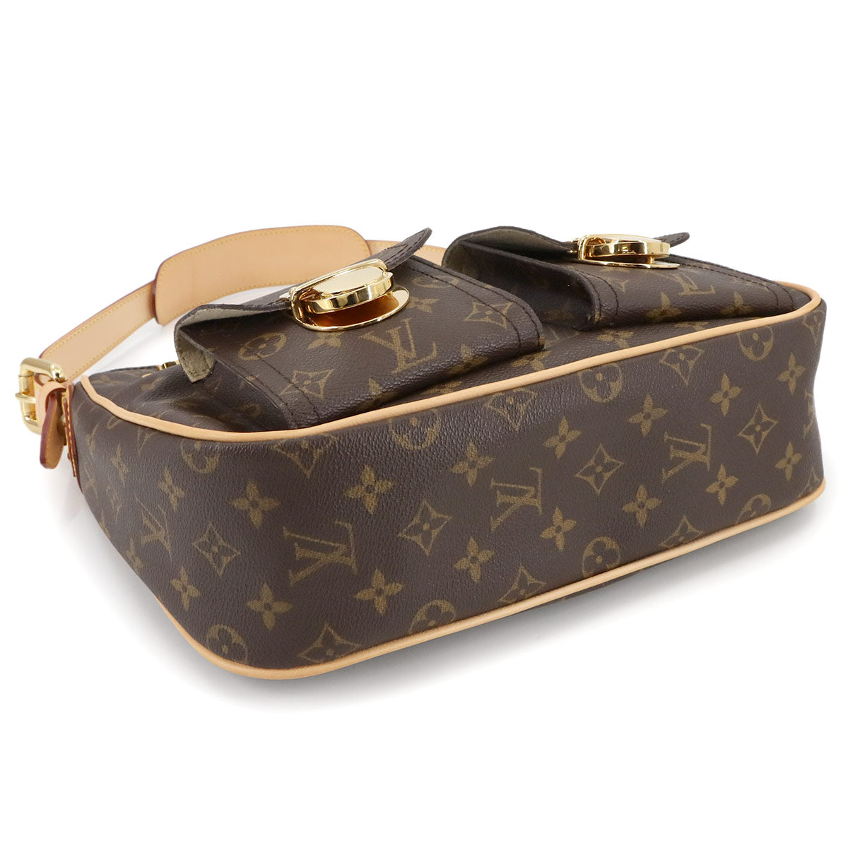 LOUIS VUITTON Monogram Hudson GM Shoulder Bag Brown M40045 purse