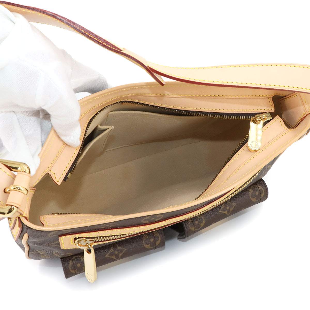 LOUIS VUITTON Monogram Hudson GM Shoulder Bag Brown M40045 purse