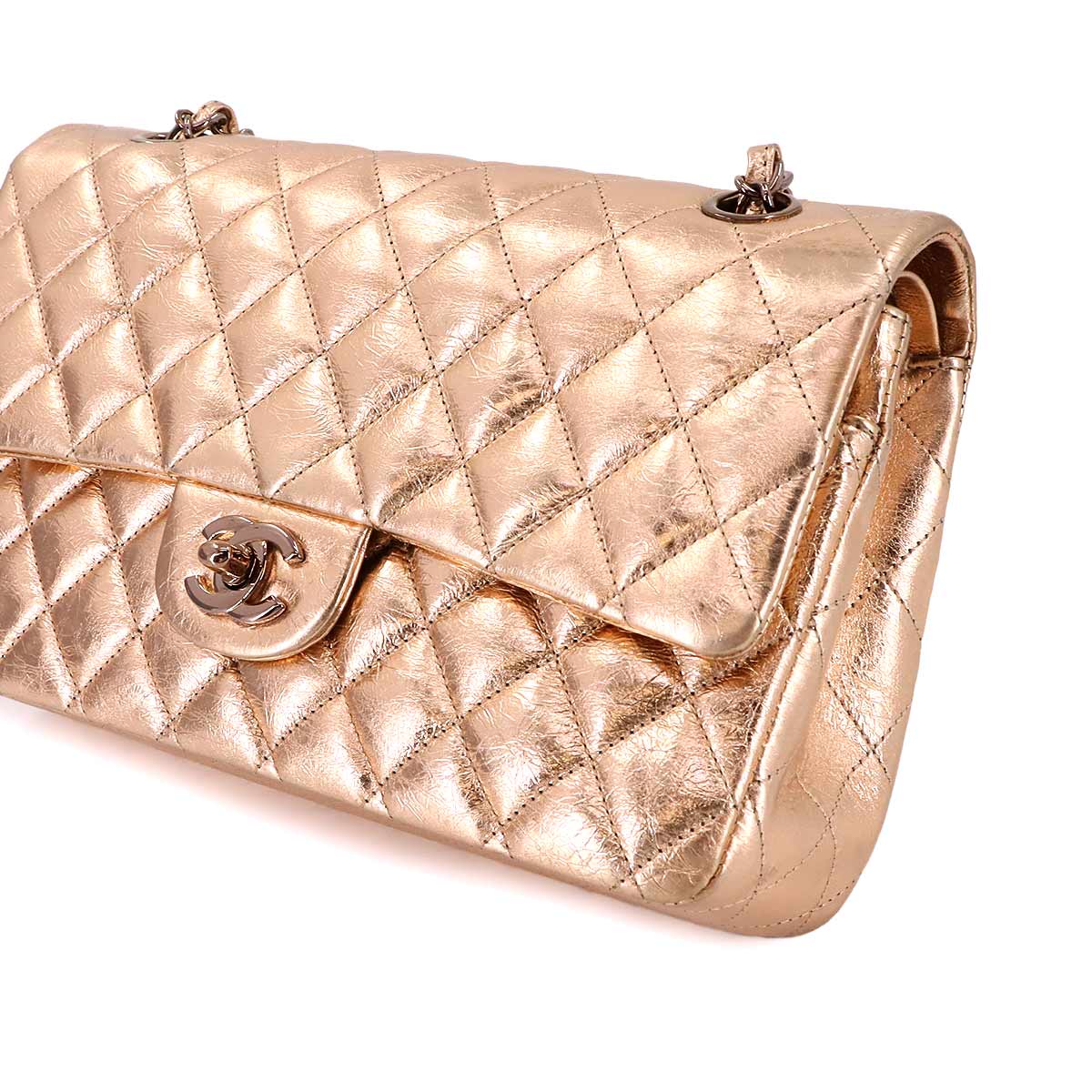 Matelasse 25 Chain Shoulder Bag Metallic Pink Limited Edition